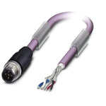 Phoenix Contact Straight Male M12 to Bus Cable, 500mm