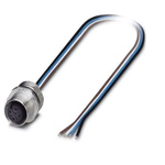 Phoenix Contact Straight Female M12 to Sensor Actuator Cable, 1m