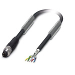 Phoenix Contact Straight Male M8 to Bus Cable, 2m