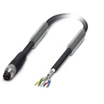 Phoenix Contact Straight Male M8 to Bus Cable, 10m