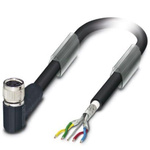 Phoenix Contact Right Angle Female M8 to Bus Cable, 5m