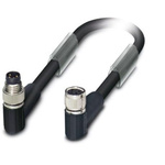 Phoenix Contact Right Angle Male M12 to Female M8 Bus Cable, 500mm
