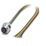 Phoenix Contact Straight Female M12 to Sensor Actuator Cable, 24.5mm