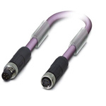 Phoenix Contact Straight Male M8 to Female M8 Bus Cable, 10m