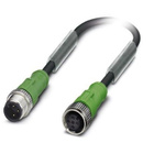 Phoenix Contact Male M12 to Female M12 Sensor Actuator Cable, 300mm