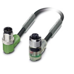 Phoenix Contact Male M12 to Female M12 Sensor Actuator Cable, 300mm