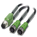 Phoenix Contact Male M12 to Straight Female M12 Sensor Actuator Cable, 1.5m