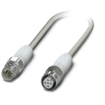 Phoenix Contact Straight Male M12 to Female M12 Sensor Actuator Cable, 300mm