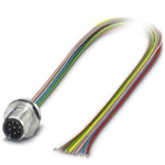 Phoenix Contact Straight Male M12 to Unterminated Sensor Actuator Cable, 500mm
