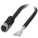 Phoenix Contact Straight Female M12 to Unterminated Sensor Actuator Cable, 5m