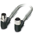 Phoenix Contact Right Angle Male M12 to Female M12 Bus Cable, 300mm