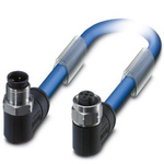 Phoenix Contact Right Angle Male M12 to Right Angle Female M12 Bus Cable, 2m