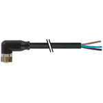 Murrelektronik Limited Right Angle Female 3 way M8 to Connector & Cable, 5m
