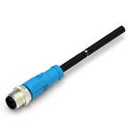 TE Connectivity Straight Male 4 way M12 to M12 Cable Assembly, 1.5m