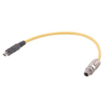 HARTING Straight Male Straight Male 2 way M12 Cable, 7.5m