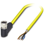 Phoenix Contact Right Angle Female 4 way M8 to Unterminated Sensor Actuator Cable, 5m