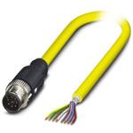 Phoenix Contact Straight Male 8 way M12 to Unterminated Sensor Actuator Cable, 10m