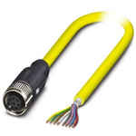 Phoenix Contact Straight Female 8 way M12 to Unterminated Sensor Actuator Cable, 2m