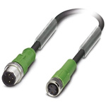 Phoenix Contact Straight Female 3 way M8 to Straight Male 3 way M12 Sensor Actuator Cable, 600mm