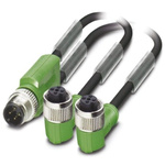 Phoenix Contact Straight Female 3 way M12 to Straight Male 3 way M12 Sensor Actuator Cable, 600mm