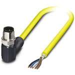 Phoenix Contact Right Angle Male 5 way M12 to Unterminated Sensor Actuator Cable, 10m