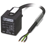 Phoenix Contact Straight Female 3 way DIN 43650 Form A to Unterminated Sensor Actuator Cable, 5m
