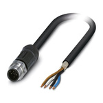 Phoenix Contact Male 4 way M12 to Sensor Actuator Cable, 2m