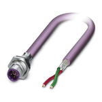 Phoenix Contact Male 2 way M12 to Bus Cable, 5m