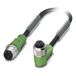 Phoenix Contact Male 3 way M12 to Female 3 way M12 Sensor Actuator Cable, 1.5m