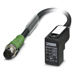 Phoenix Contact Male 3 way M12 to 3 way DIN 43650 Form CI Sensor Actuator Cable, 1.5m