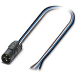 Phoenix Contact Straight Male 4 way M12 to Unterminated Sensor Actuator Cable, 500mm