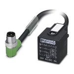 Phoenix Contact Male 3 way M12 to DIN 43650 Form A Sensor Actuator Cable, 300mm