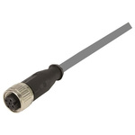 HARTING Straight Female 12 way M12 to Straight Male 12 way M12 Sensor Actuator Cable, 5m