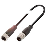 BALLUFF Male 5 way M12 to Female 4 way M12 Sensor Actuator Cable, 5m