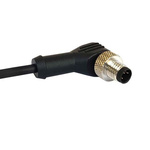 Bulgin Right Angle Male 4 way M12 to Unterminated Sensor Actuator Cable, 1m