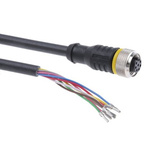 Turck Straight Female 8 way M12 to 8 way Unterminated Sensor Actuator Cable, 2m