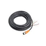 Telemecanique Sensors Straight Female 3 way 1/2 in Circular to Unterminated Sensor Actuator Cable, 5m