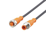 ifm electronic Female 4 way M12 to Male 5 way M12 Sensor Actuator Cable, 5m