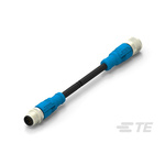 TE Connectivity Straight Female; Male 5 way M12 to Straight 5 way M12 Sensor Actuator Cable, 500mm