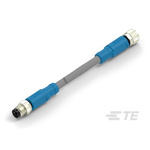 TE Connectivity Straight Female; Male 3 way M8 to Straight 3 way M8 Sensor Actuator Cable, 5m