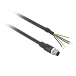 Telemecanique Sensors Straight Male 4 way M12 to Unterminated Sensor Actuator Cable, 500mm