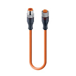 Lumberg Automation Straight Male 4 way M12 to Straight Female 4 way M12 Sensor Actuator Cable, 600mm