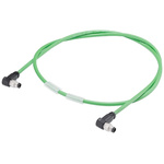 Siemens Right Angle Male M8 to Right Angle Male M8 Bus Cable, 5m
