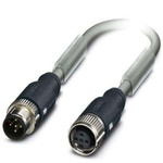 Phoenix Contact Straight Male 5 way M12 to Straight Female M12 Bus Cable, 5m