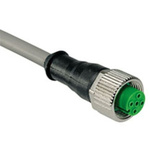 Norgren Straight Female 5 way M12 to Unterminated Sensor Actuator Cable, 2m