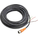 Telemecanique Sensors Straight Female 3 way 1/2 in Circular to Unterminated Sensor Actuator Cable, 10m