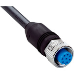 Sick Female 8 way M12 to Unterminated Sensor Actuator Cable, 5m