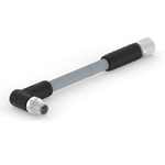 TE Connectivity Right Angle Male 5 way M12 to Straight Female 5 way M12 Sensor Actuator Cable, 5m