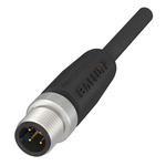 BALLUFF Straight Male M12 to Unterminated Sensor Actuator Cable, 2m