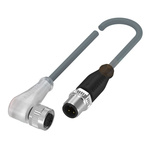 BALLUFF Right Angle Female M12 to Straight Male M12 Sensor Actuator Cable, 600mm
